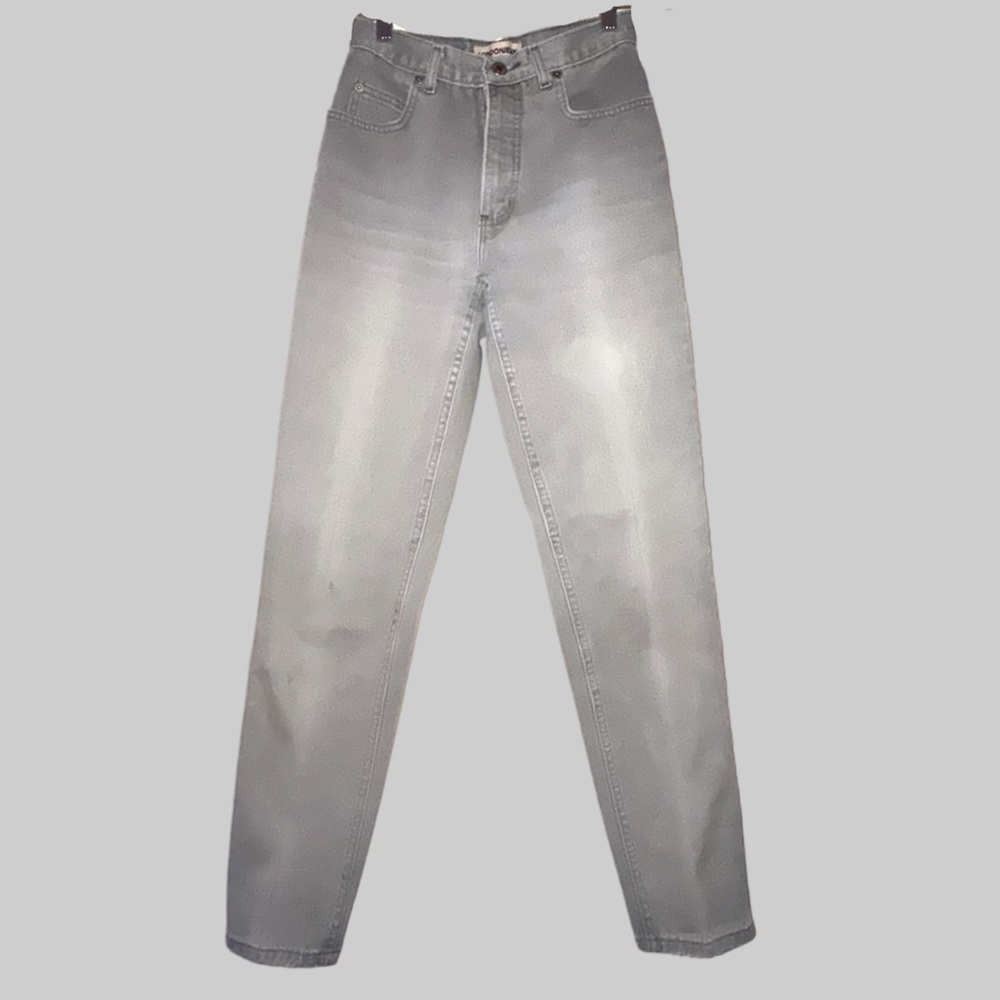 London Jean High-Waisted Straight Leg Jeans – Gray – Size 2